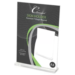 FIS Premium T-Shape Magnet Sign Holder , 220X279 Mm Pack of 5 Pieces -FSNA1305-5