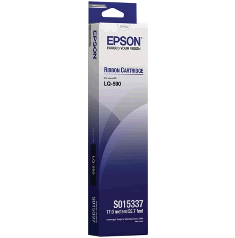 Epson LQ-590, 590ii Black Ribbon Cartridge  (S015337)