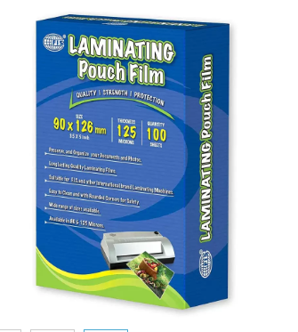 FIS Laminating Films 100 Sheets, 90 x 126 mm Size, 125 Microns - FSLM90X126N