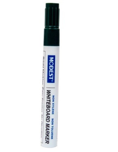 Modest White board Marker Bullet MS-822 Green, (Pack of 12 Pcs)