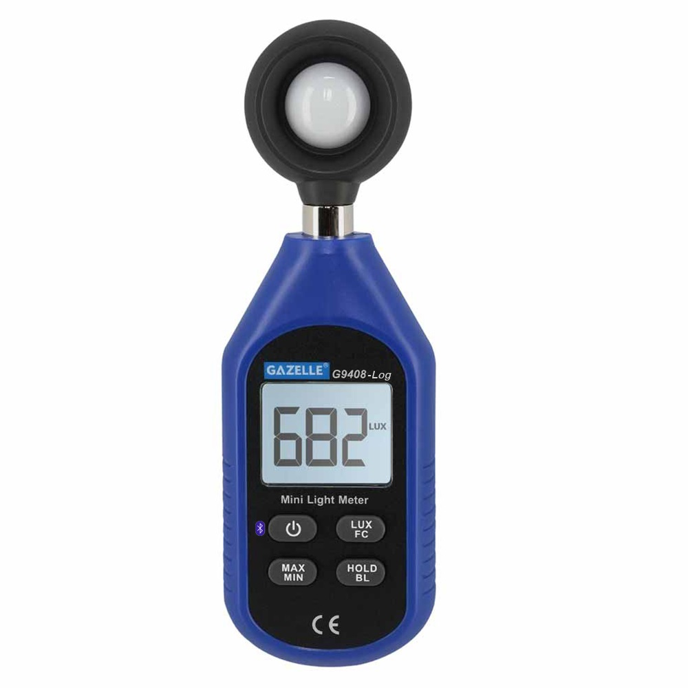 GAZELLE G9408-LOG MINI LIGHT METER WITH BLUETOOTH, 199,990 LUX