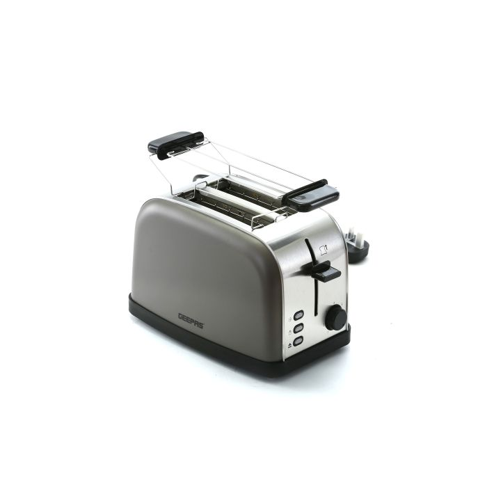 Geepas GBT36506UK 850W 2-Slice Bread Toaster With Crumb Tray, Cord Storage, 7 Settings & Auto Centering - 2 Years Warranty
