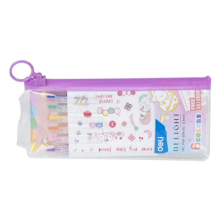 Deli EG118-6C Colors Gel Pen 0.5mm (6Pcs/Bag)