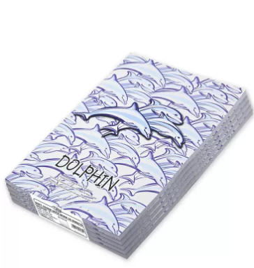FIS Pack Of 8 Soft Cover Notebook, 96 Sheets A4 Dolphin Design 2 -FSNBSCA496-DOL2