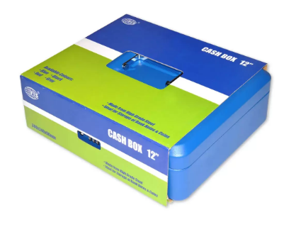FIS Cash Box with Number Lock 12 Inch, Matt Finish Blue Color - FSCPTS0017BL