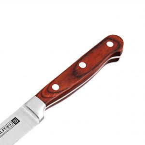 Royalford 5" Utility Knife - Stainless Steel - Brown