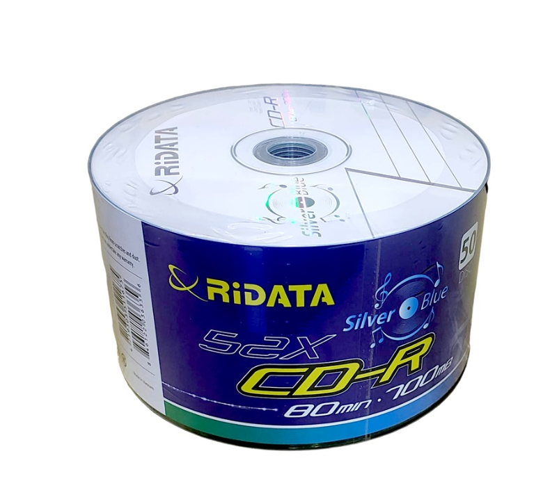 RIDATA CD-R Blue 52XSpeed’ 50Pcs Shrink Pack