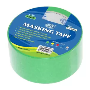 FIS Colored Masking Tape, 2 Inch x 25 yds Size, Green Color - FSTAM2025GR