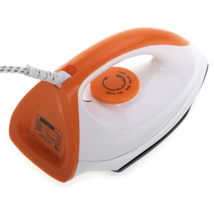 Geepas GDI23015UK 1400W Dry Iron For Perfectly Crisp Ironed Clothes | Non-Stick Coating Plate & Adjustable Thermostat Control | Indicator Light With ABS Material - 2 Years Warranty
