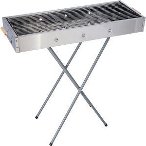 Royalford Barbecue Stand With Grill - Stainless Steel - Silver - 04 L