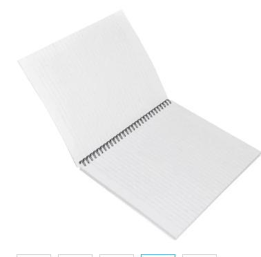 LIGHT Pack of 10 Spiral Soft Cover Notebook, Single Line , 10X8 Inches (25.4 X 20.32 cm) 100 Sheets - LINB1081710S