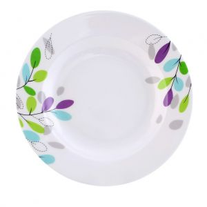 Royalford 10" Melamine Ware Flat Plate - Melamine - White