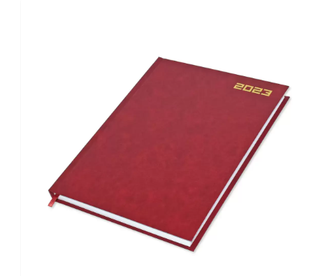 FIS 2023 Executive Diary English Vinyl Hard Cover Maroon - FSDI88EN23MR