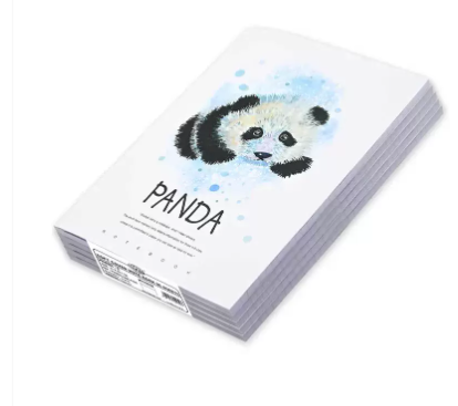 FIS Pack Of 8 Soft Cover Notebook, 96 Sheets A4 Panda Design 6 -FSNBSCA496-PAN6