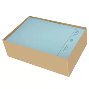 FIS Square Cut Folders With 8 cm Fastener Blue Color, Pack of 50 Pcs, 320 gsm, F/S (210 x 330 mm) Size - FSFF7FBL