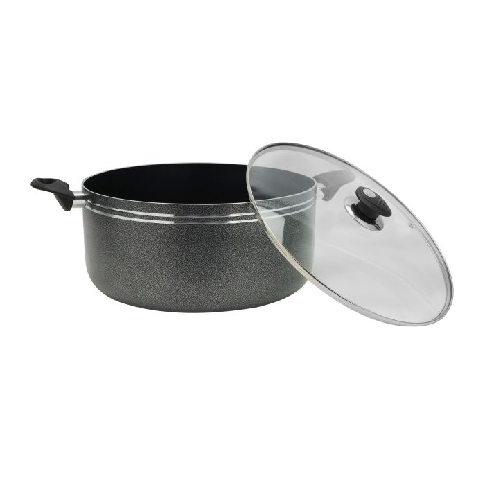 Royalford 22 CM Aluminum Casserole- RF11196| Non-Stick Aluminium Cookware| Dot Induction Base| Compatible With Hot Plate, Halogen, Gas And Induction Cooktops| 3mm Thickness And Strong Bakelite Handles