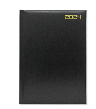 FIS A4 Diary 2024 English (Saturday & Sunday Combined) Black - FSDI48E24BK