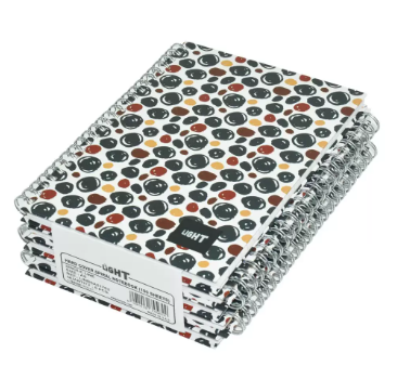 5-Piece Light Spiral Hard Cover Notebook, Single Ruled, (100 Sheets), A5 Size - LINBSA51703