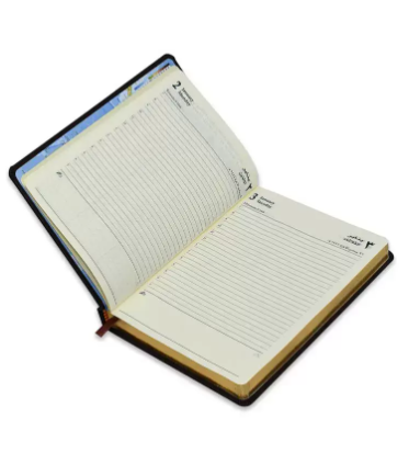 FIS Golden Diary 2023 (Arabic/English) A5, Italian PU, 1-Side Padded, Dark Brown - FSDI20AEG23DBR