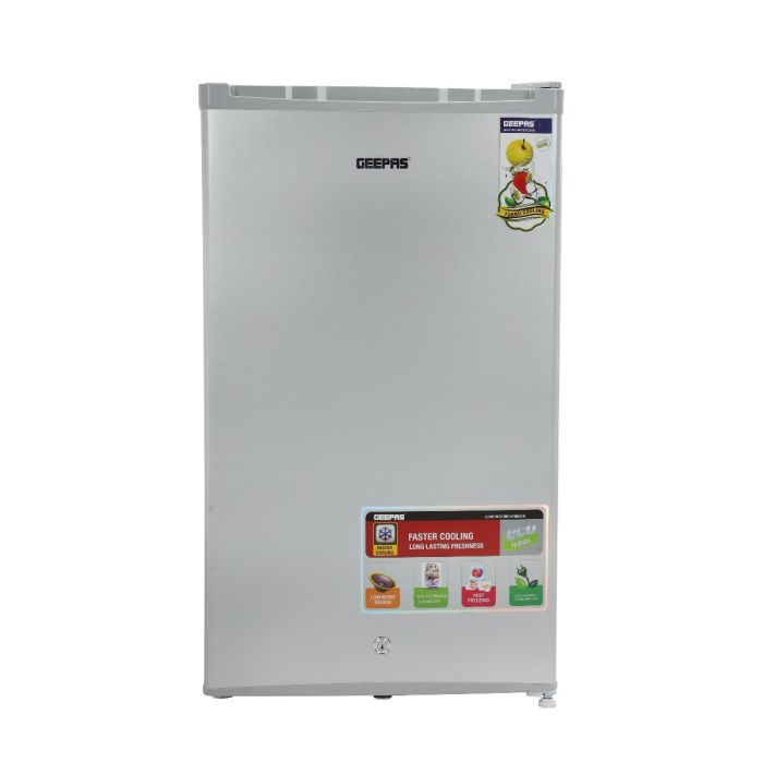 Geepas 110L Single Door Refrigerator - Free Standing Refrigerator, Quick Cooling & Long-Lasting Freshness, Low Noise, Low Energy Consumption, Defrost Refrigerator | 1 Year Warranty