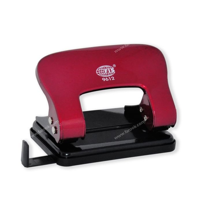 FIS 2 Hole Punch 20 Sheets Capacity, Red Color - FSPU9612RE