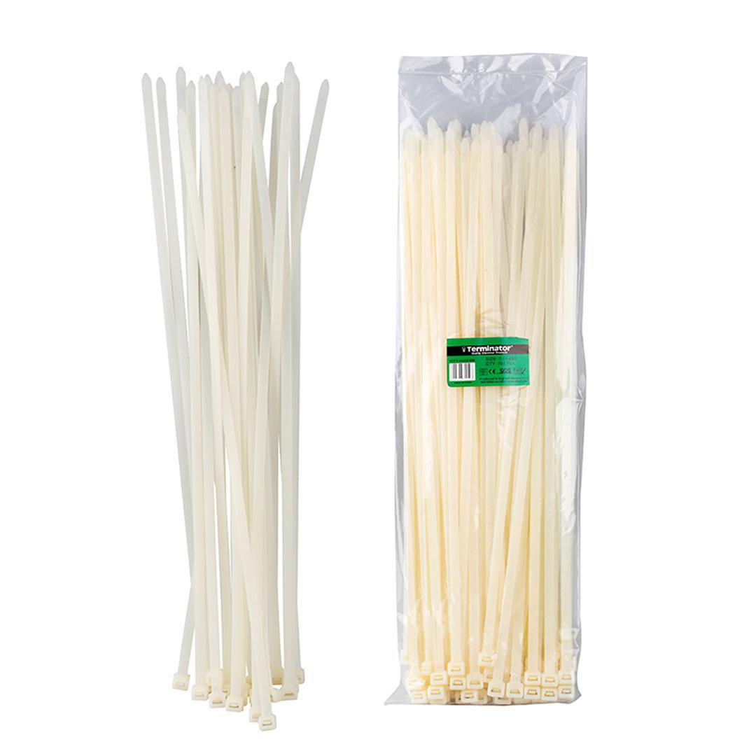 Cable Ties In White Colour (100Pcs In Bag)
