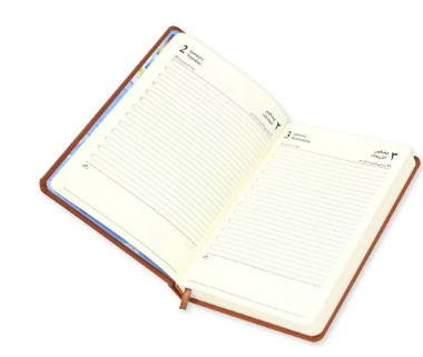 FIS A5 Diary 2024 (Arabic/English) Brown - FSDI19AE24BR
