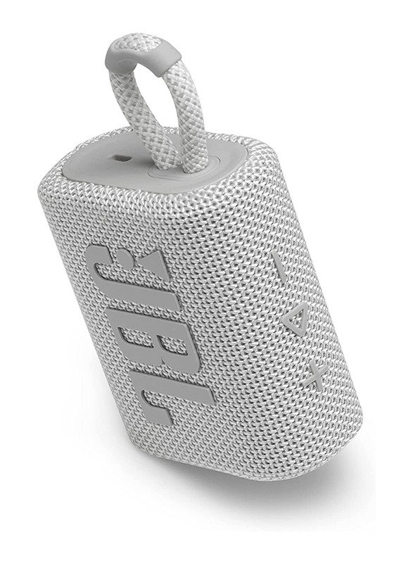 JBL GO 3 Portable Waterproof Wireless Speaker - White