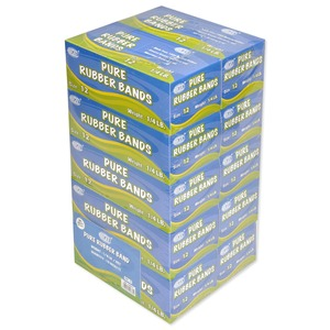 10 Boxes FIS Pure Rubber Bands Yellow - FSRB12
