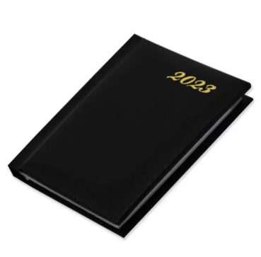 Fis 2023 Pocket Diary English Vinyl 1Side Padded Black -FSDI10EN23BK
