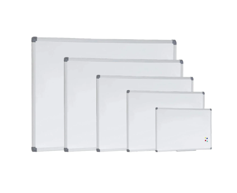 Modest Magnetic White Board with Pen Tray, Aluminum Frame 90x150cm