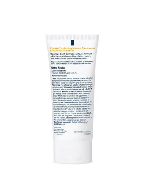 Cerave Hydrating Mineral Sunscreen 75 ml