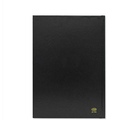 FIS 2024 A4 Diary English Vinyl 1-Side Padded Gold Corner Black - FSDI48EG24BK