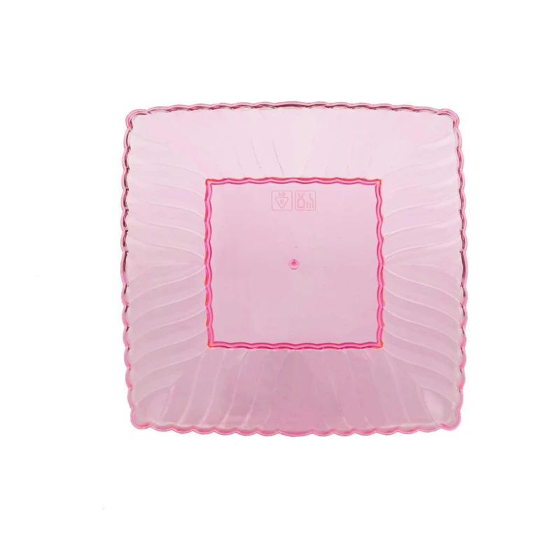 Premium Square Flower Plate 6 Pieces