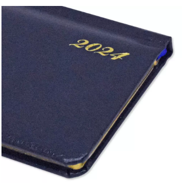 FIS 2024 Slim Diary Bonded Leather English 1-Side Padded Blue - FSDI52EGB24BL