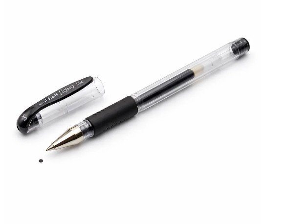 Uniball UM-151 Signo DX Fine 0.7mm Gel Pen - Black (Pkt/12pc)