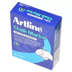 Artline Chalk Marker, Pack of 12, 4mm Color: Yellow - ARMKEPW-4YL