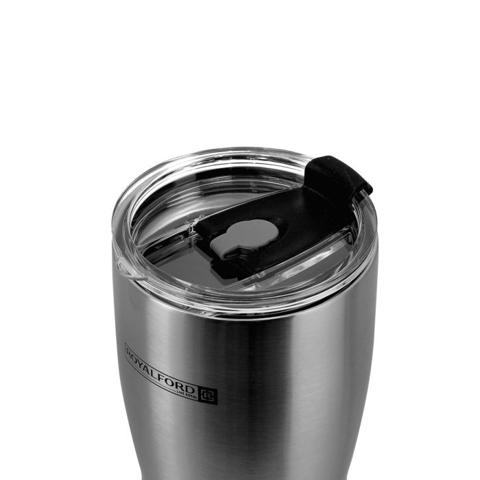 Royalford 500ML Vacuum Tumbler- RF11140| Double Wall Stainless Steel Mug With PP Lid| Keeps Your Drinks Hot Or Cold For Long Hours| Leak-Proof And Portable Design| Suitable For Indoor And Outdoor Use|