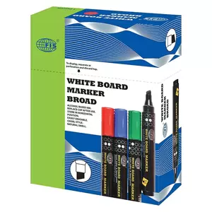 Fis White Board Markers Broad - 12 Pieces (red) - FSMKWB04RE
