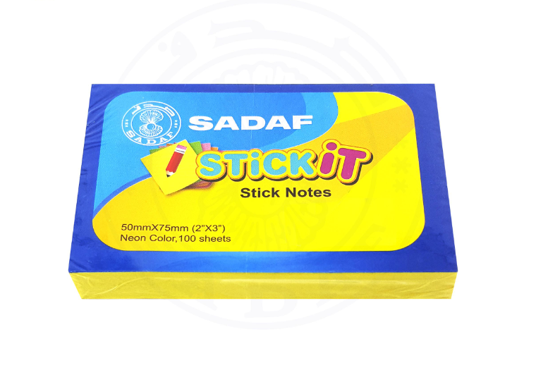 SADAF STICKY NOTES 3×2 ASSORTED COLOR