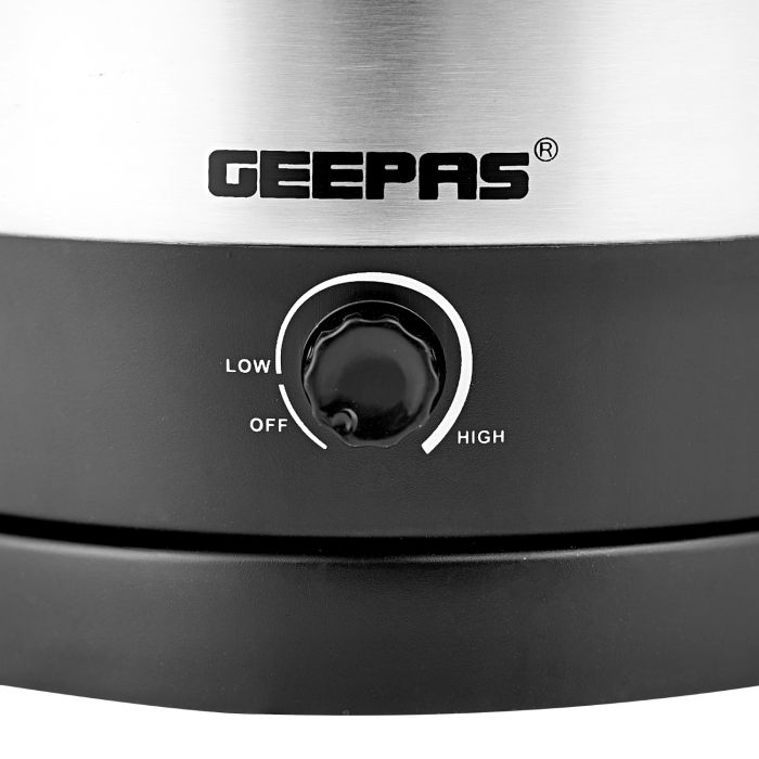 Geepas 1.2L Electric Kettle | Stainless Steel Cordless Kettle| Auto Shut-Off & Boil-Dry Protection | Big Mouth Design| Boiler For Hot Water, Tea & Coffee Maker | 600W | 2 Year Warranty