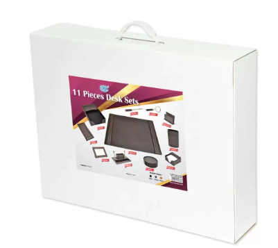 FIS Executive Desk Set 8 pieces, Green Color - FSDSEX201GR