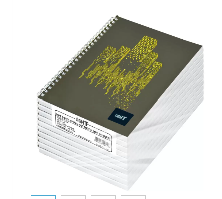 Light LINBA41806S A4 Spiral Cover Notebook (Pack of 10 Pcs x 100 Sheets)