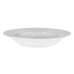 Royalford 10" Round Deep Plate - Ceramic - White