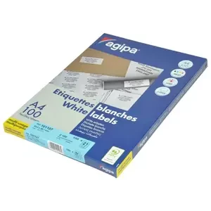 Agipa 100-Sheet Multipurpose Label White - APLA101107