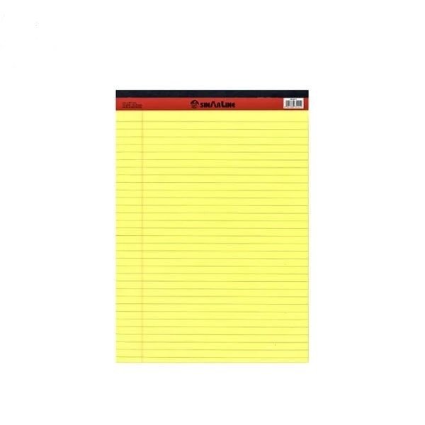 SINARLINE LEGAL PAD, LINE RULED, 56GSM, 50SHEETS/PAD, YELLOW, ASSORTED SIZES