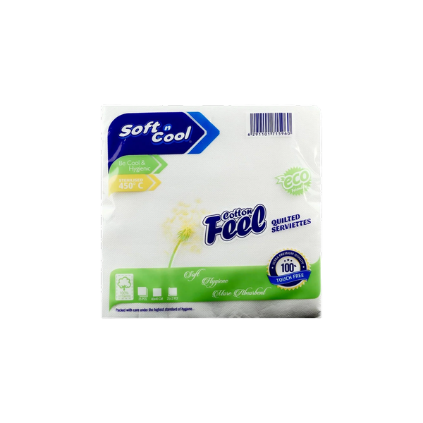 Soft n Cool Cotton Feel Napkin 40 X 40 Cm 1000 Pieces