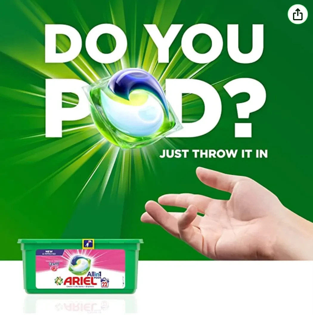 Ariel 3 In 1 Pods Touch of Freshness Downy Laundry Detergent 15
