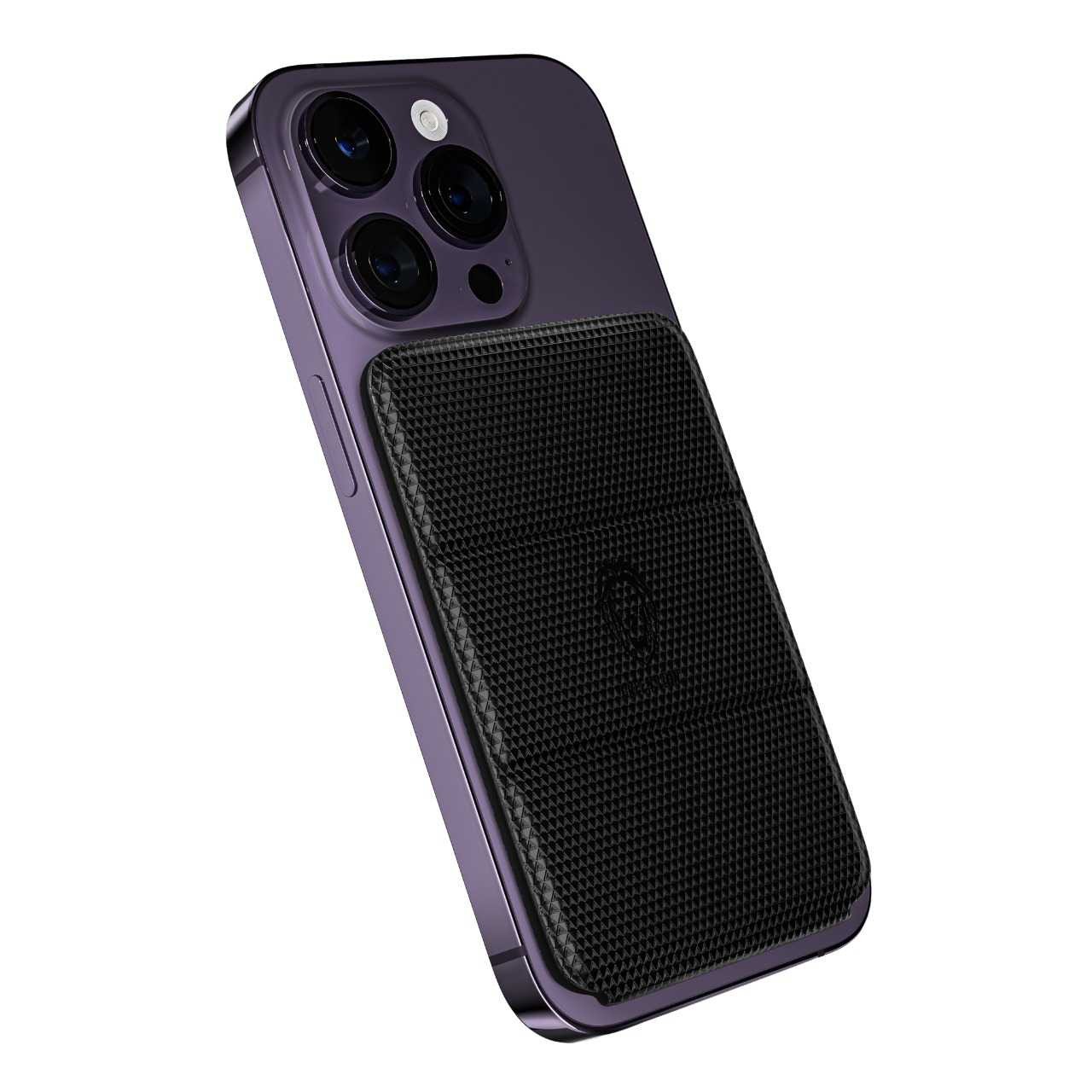 Green Lion Magsafe Wallet / Stand - Black