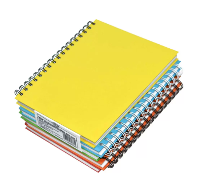 FIS Pack of 5 Spiral Hard Cover Notebook 9X7 Inches (22.86 X 20.32 CM) Single Line,With Border,150 Sheets -Assorted Color -FSNBS97N150ASST